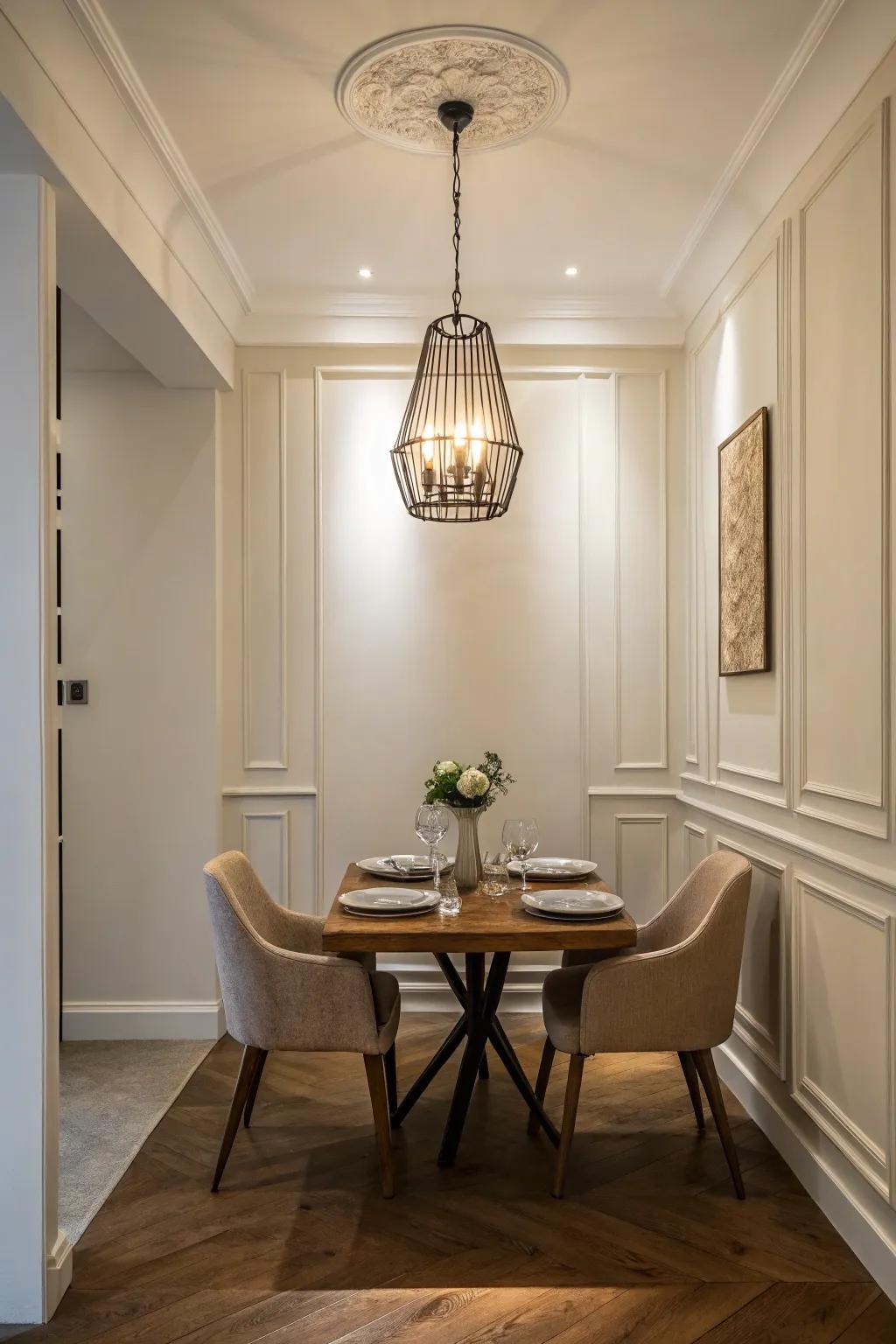 Minimalist lighting offers understated elegance, putting the focus on the room’s features.
