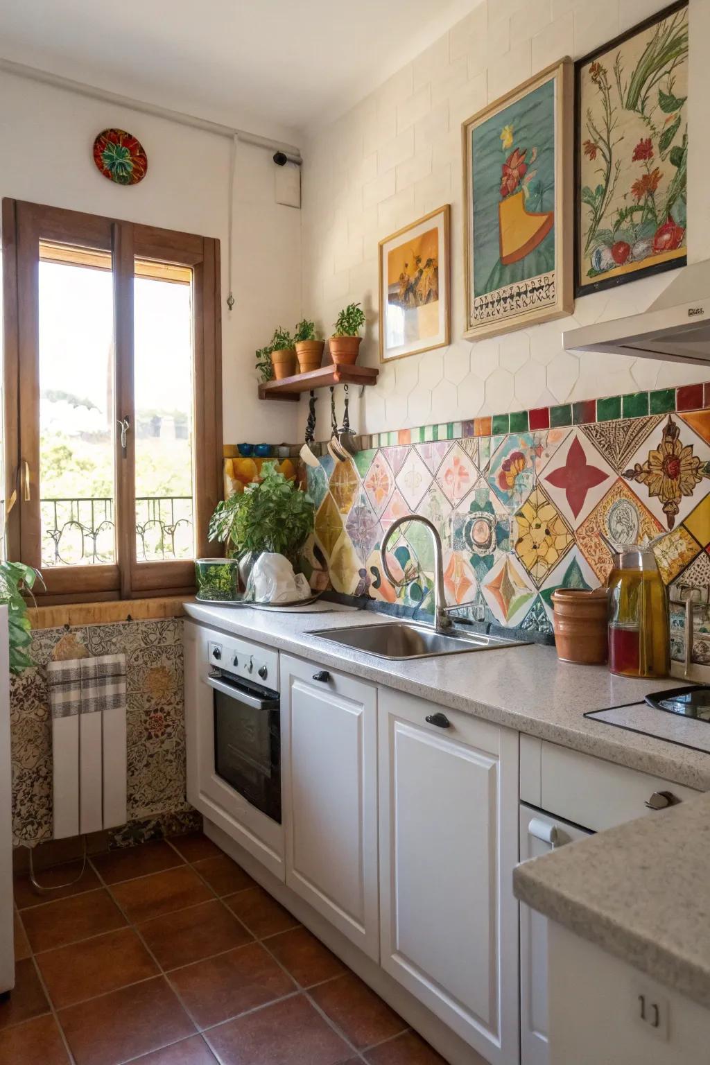 Unanticipated design elements infuse charm and persona into this kitchen.
