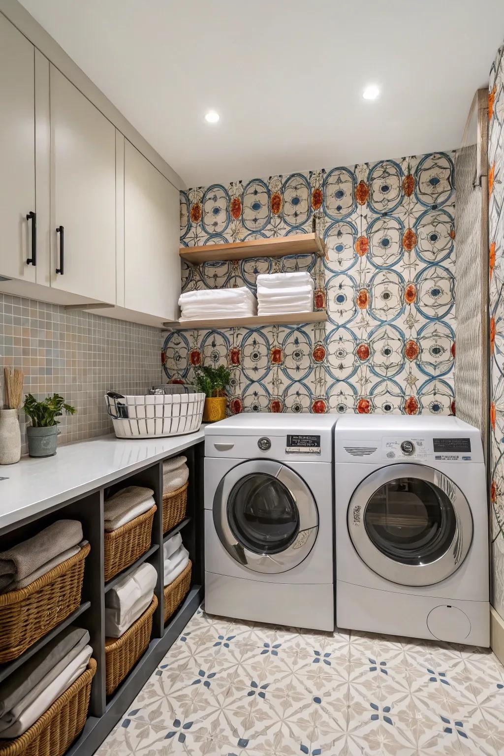 Elevate your space with decorative tiles and wallpaper.