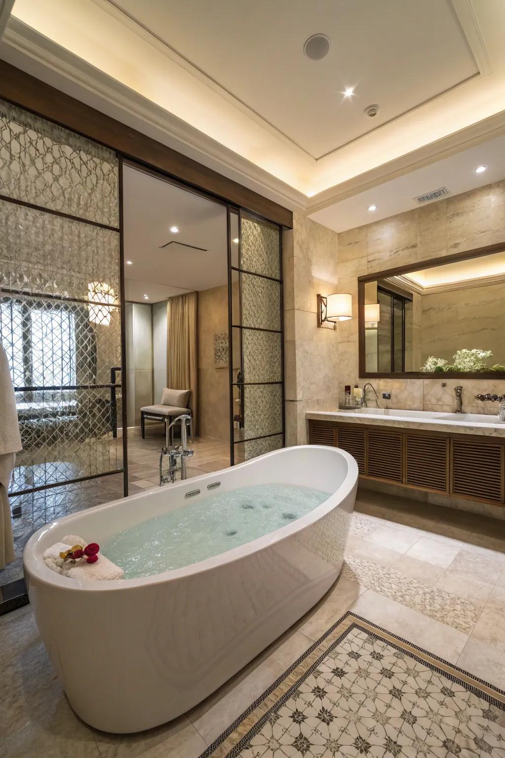 A wet space makes everything smooth and opulent.