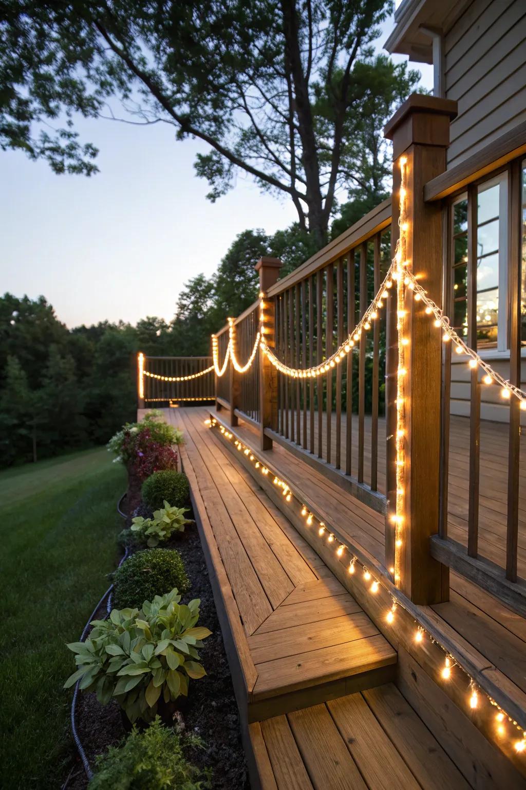 Sunlight braided lights add a playful element to your deck.