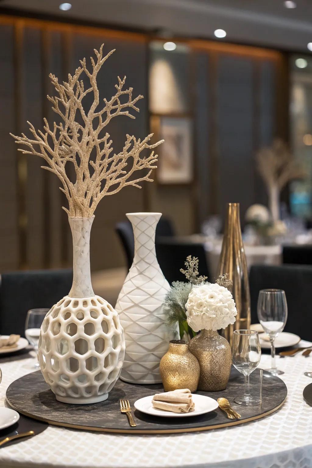 Artful focal points produce a daring assertion.