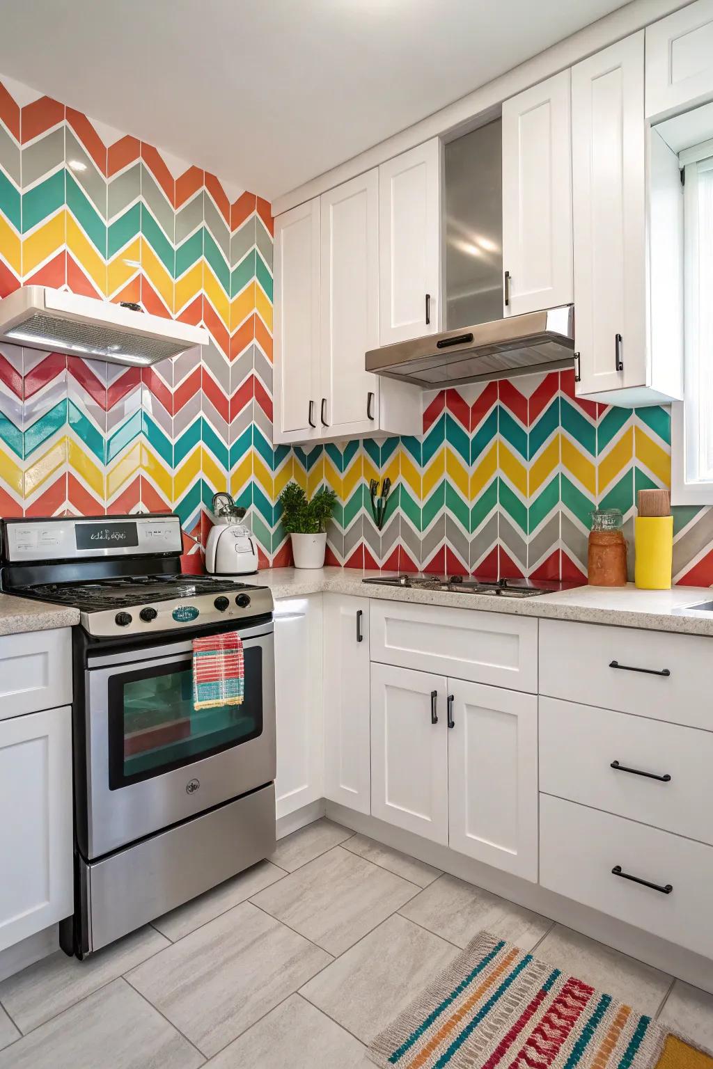 Bring fun to your kitchen with playful patterns.
