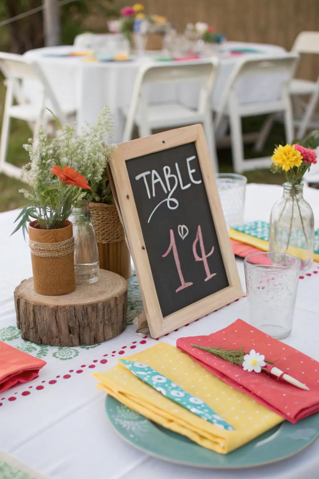 Blackboard accents deliver a customizable and playful accent.