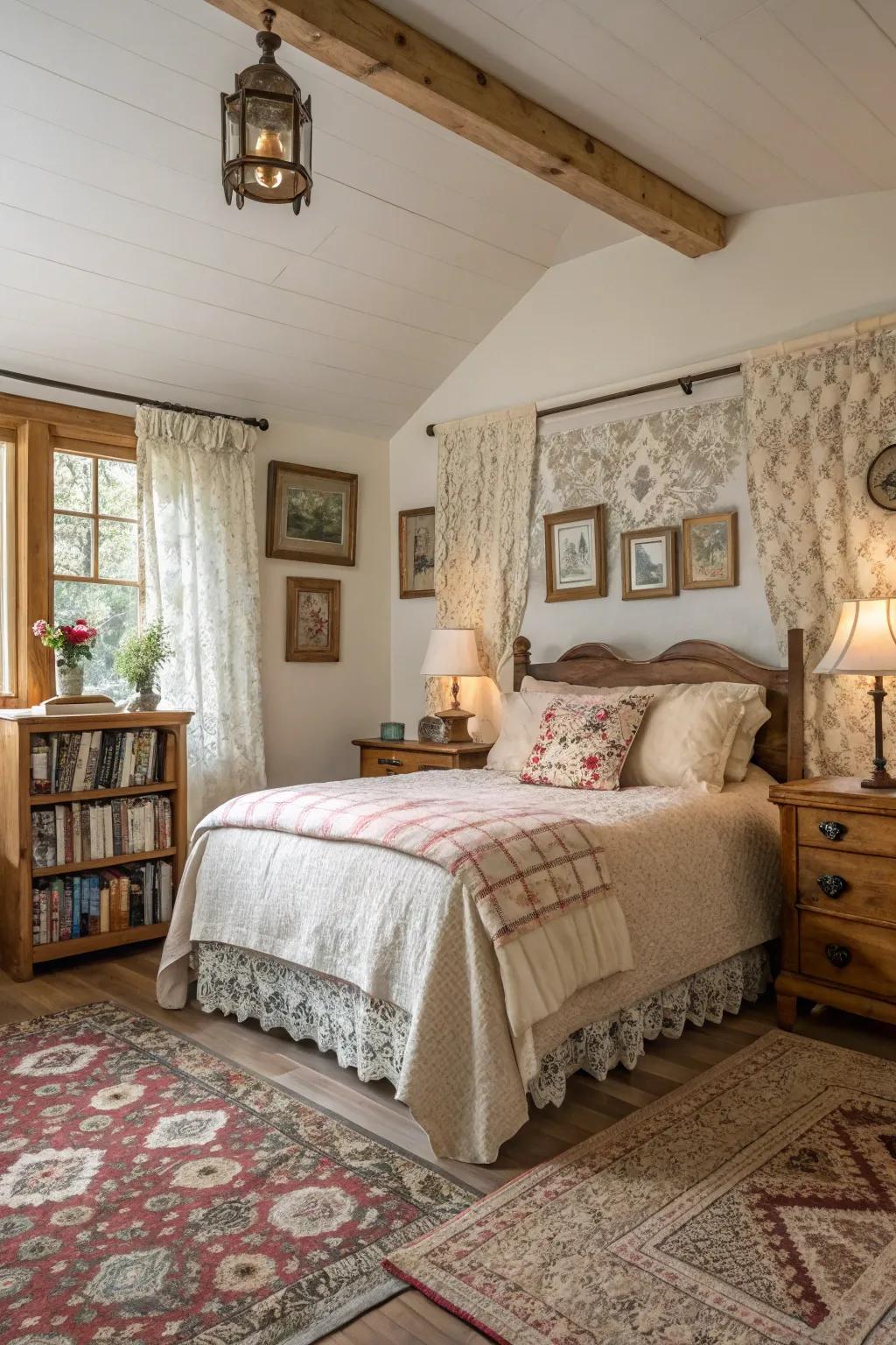 Cabin coziness featuring cozy and inviting decor.