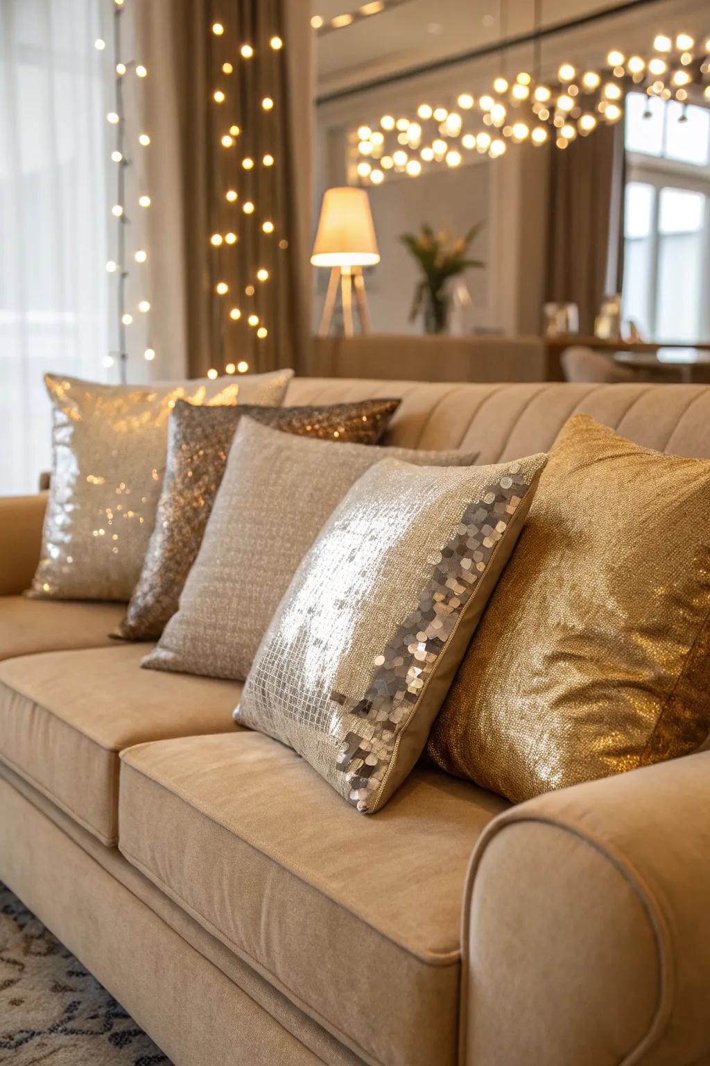 Metallic highlights introduce a hint of luxury and elegance.