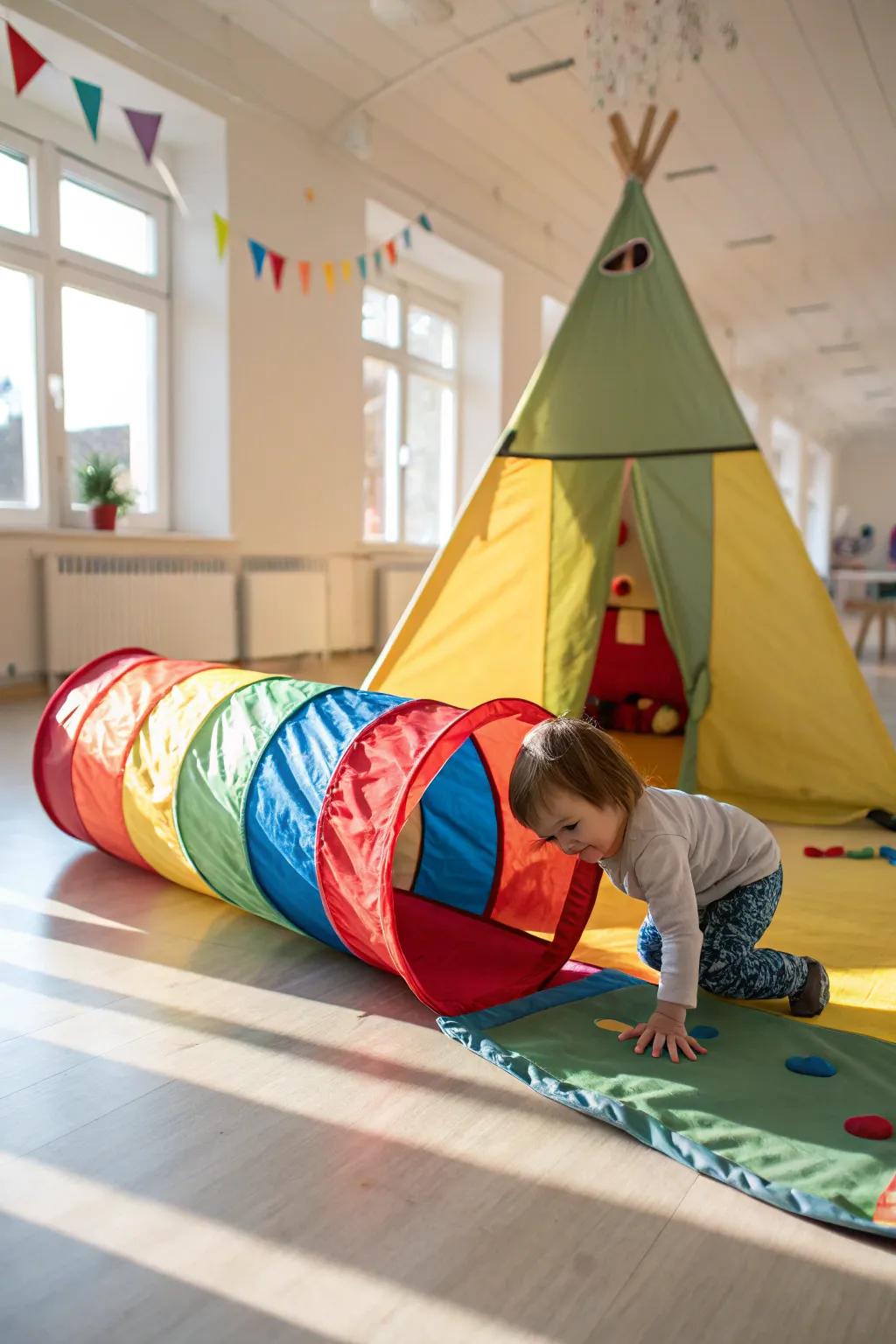 Exploring new worlds with a playful hole and shelter.