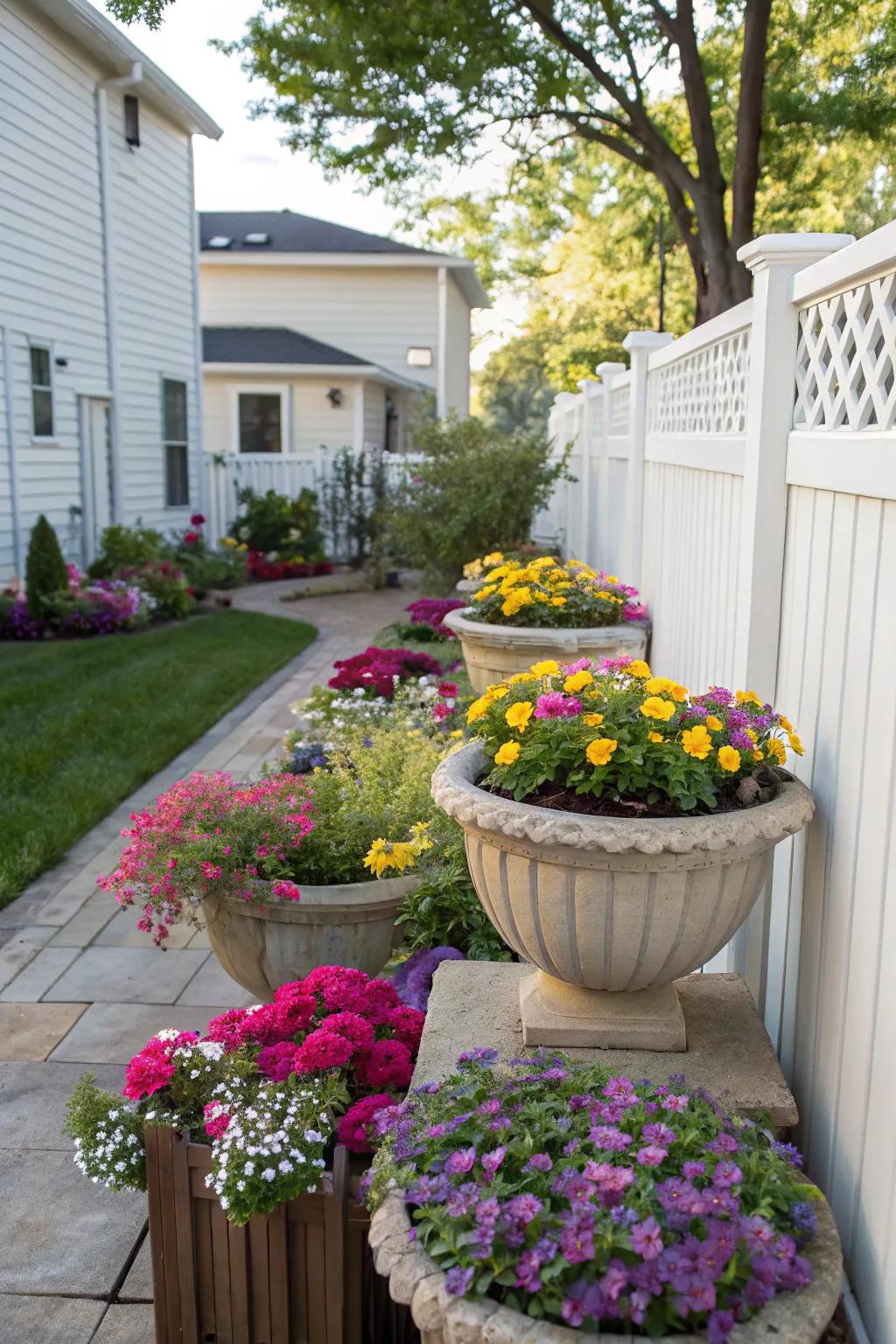 Express your vogue using ornamental planters.