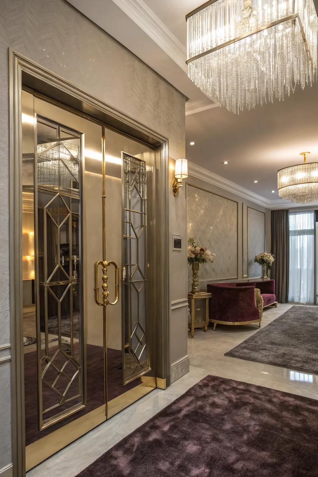 A touch of glamour introduces elegance and sophistication to your entryway.