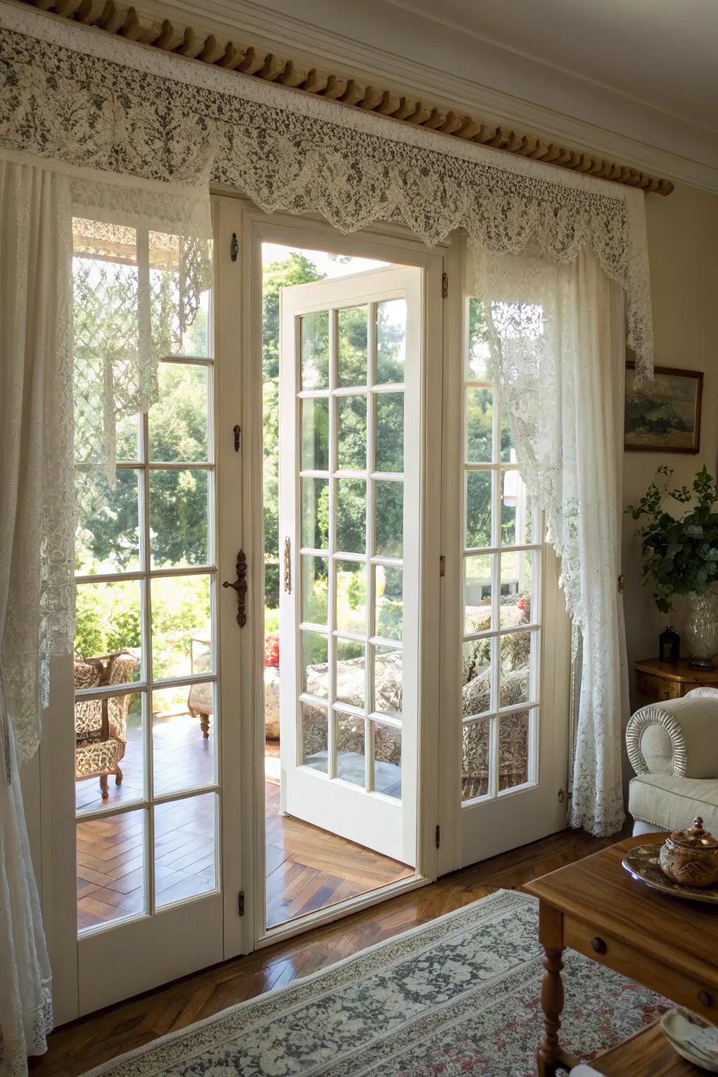 Weave valances offer a delicate, romantic touch.