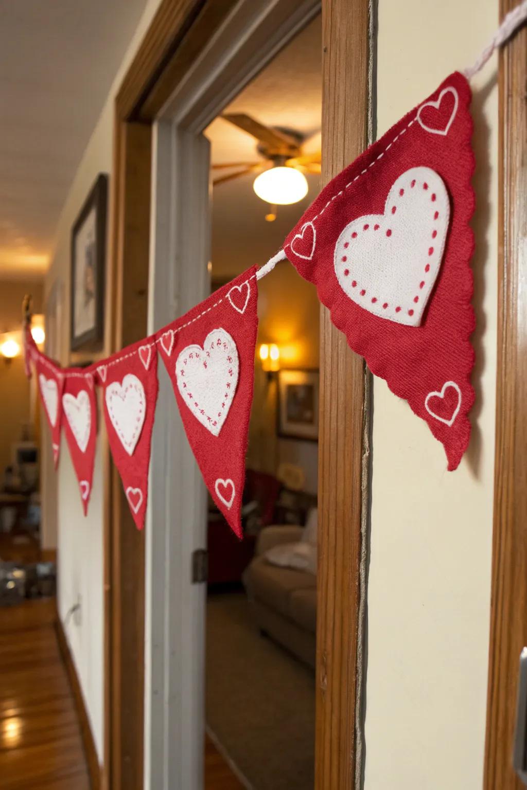 A fabric affection banner adds a cozy and inviting touch to your entrance.