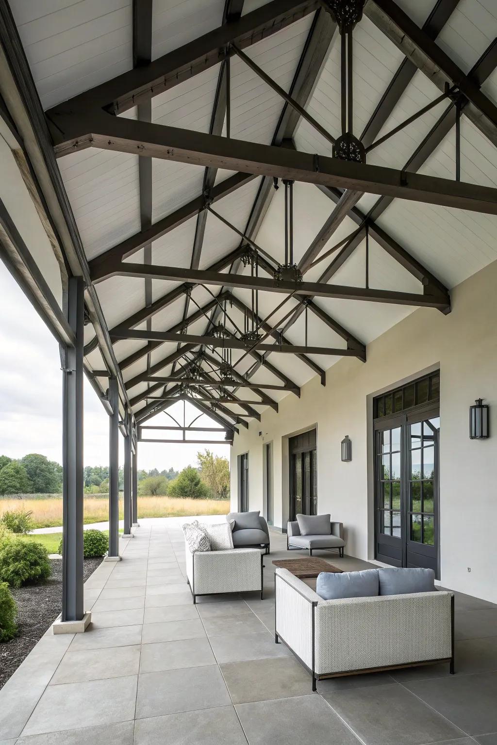 Attain contemporary elegance through metal accents.