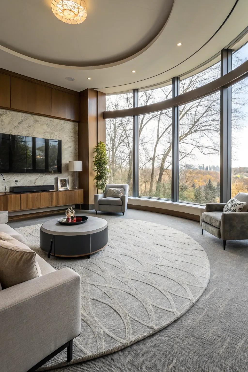 Unique carpet forms can introduce a modern edge to your decor.