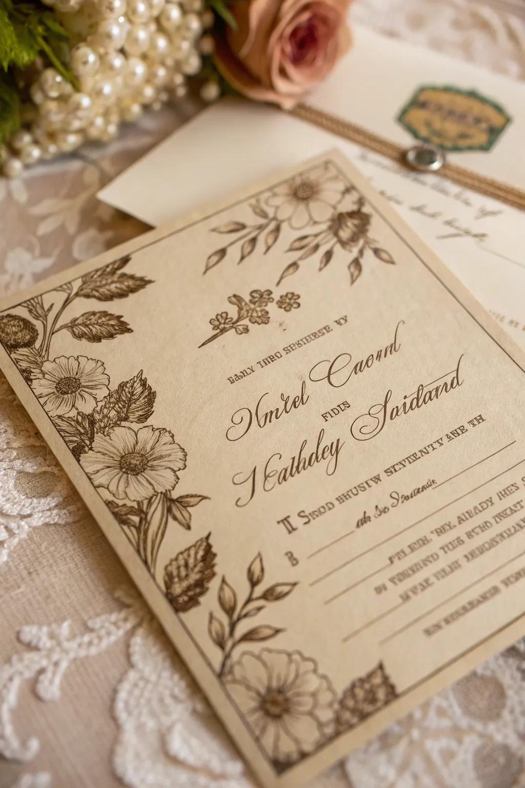 Image-style announcement with sepia tones.