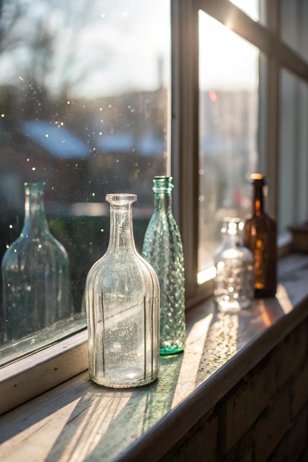 See-through glassware incorporates elegance and luminosity.
