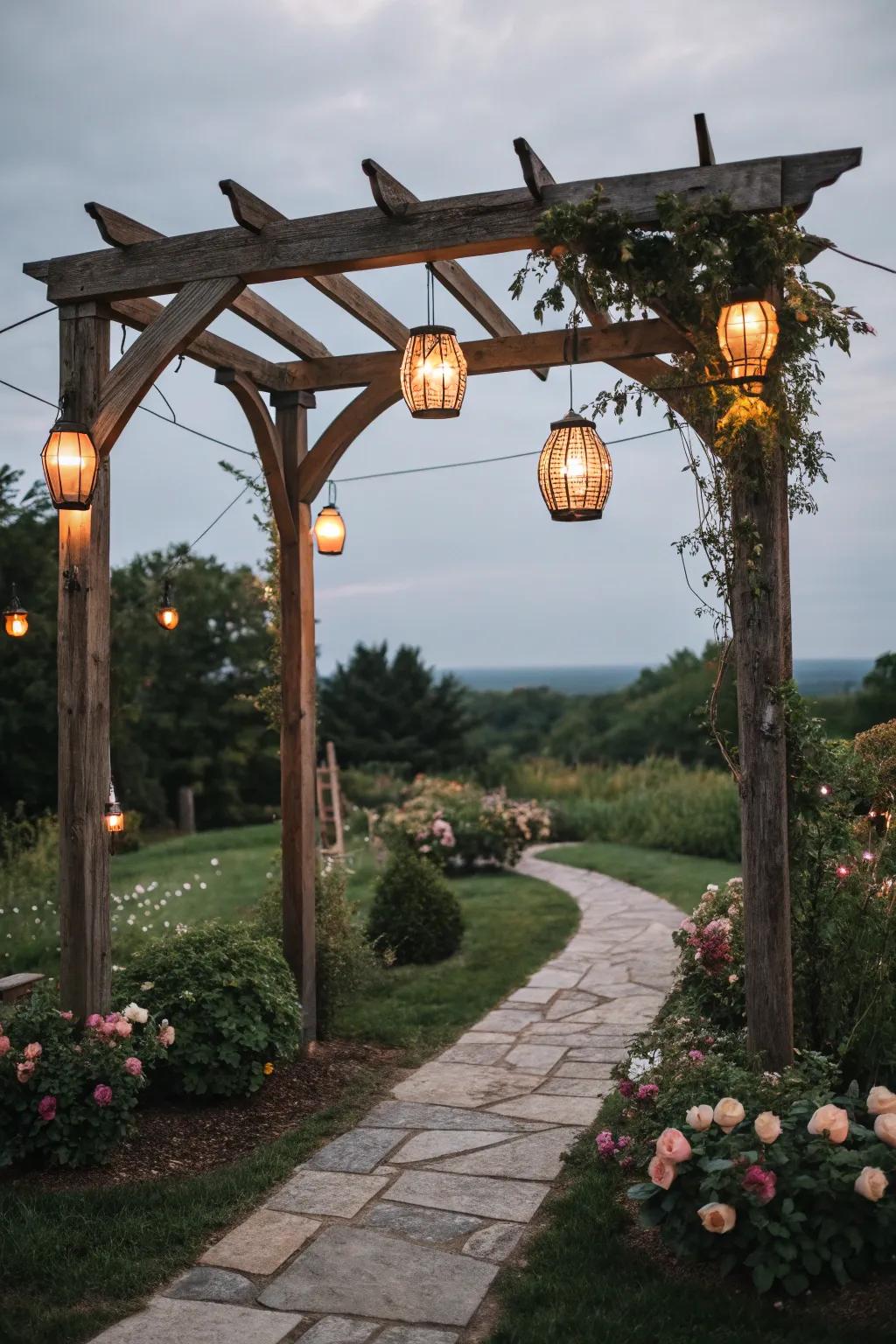 Lights inject a comforting radiance and romantic atmosphere.