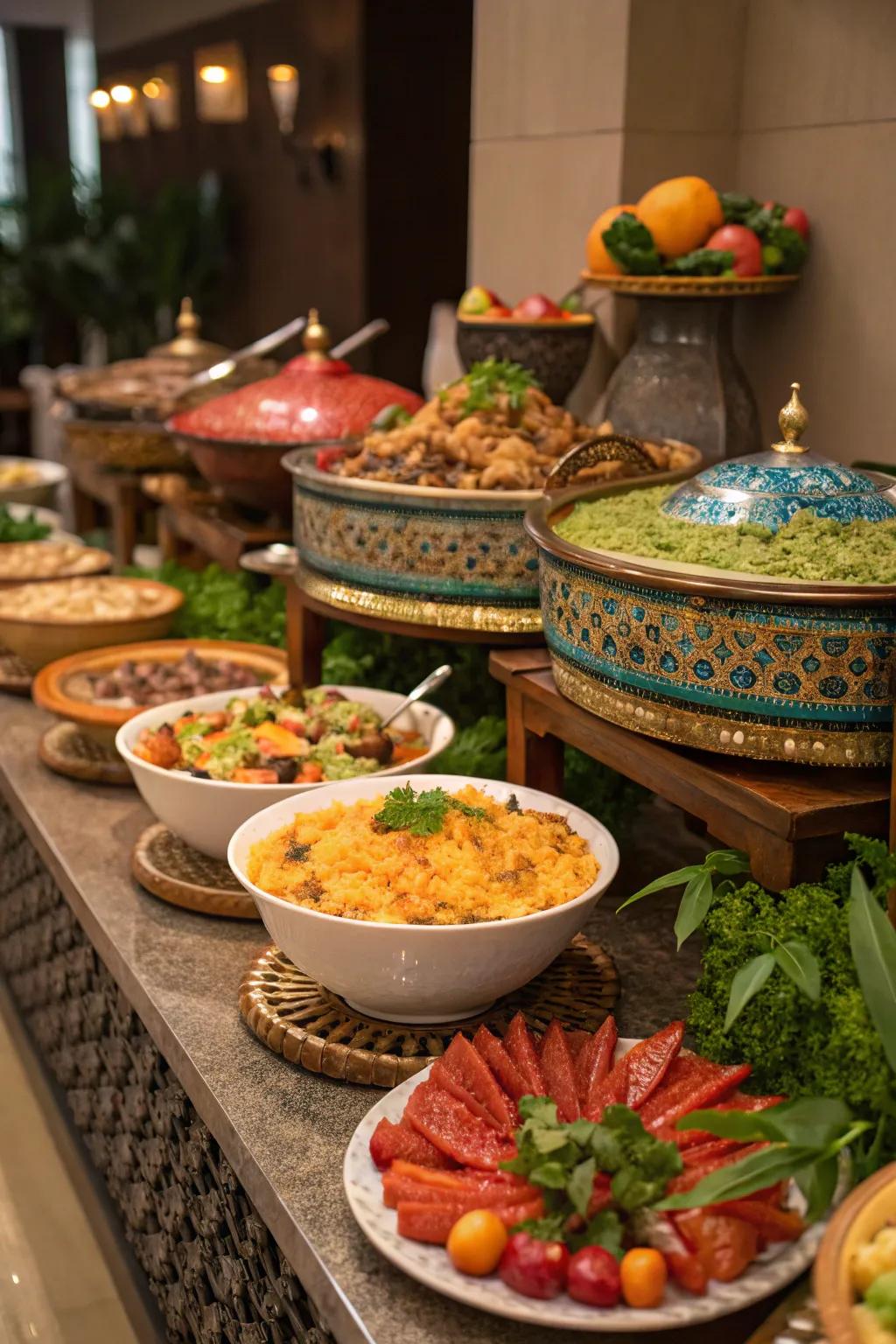 Authentic food honoring the couple’s cultural heritage.