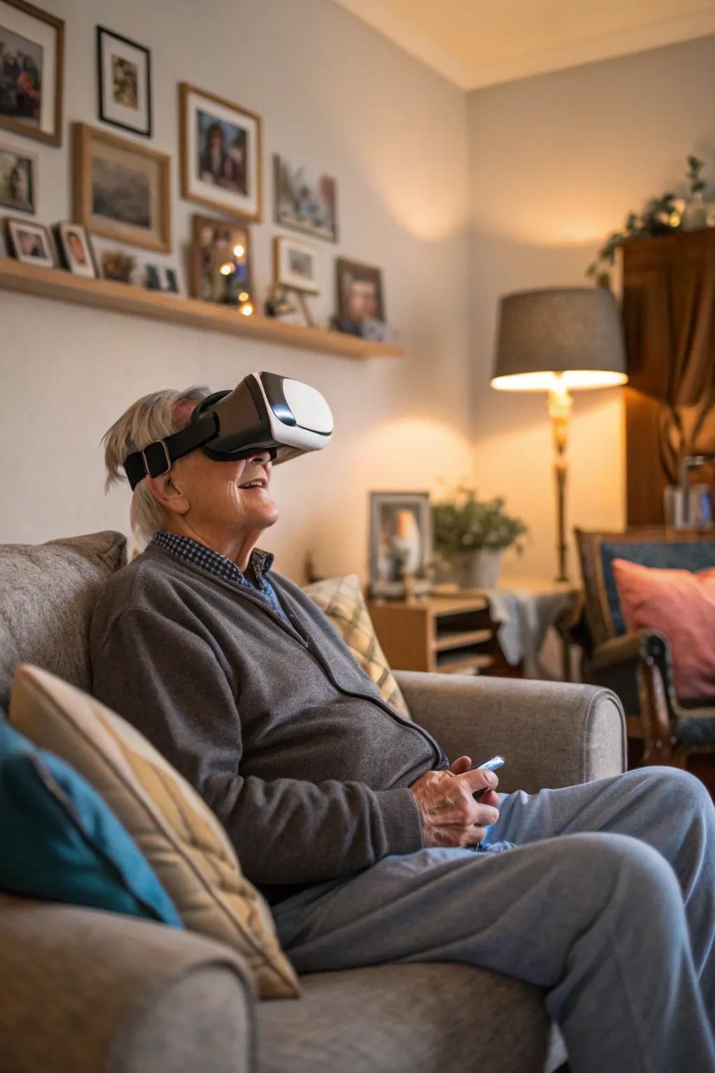 A virtual reality voyage brings fun and novelty to the celebration.