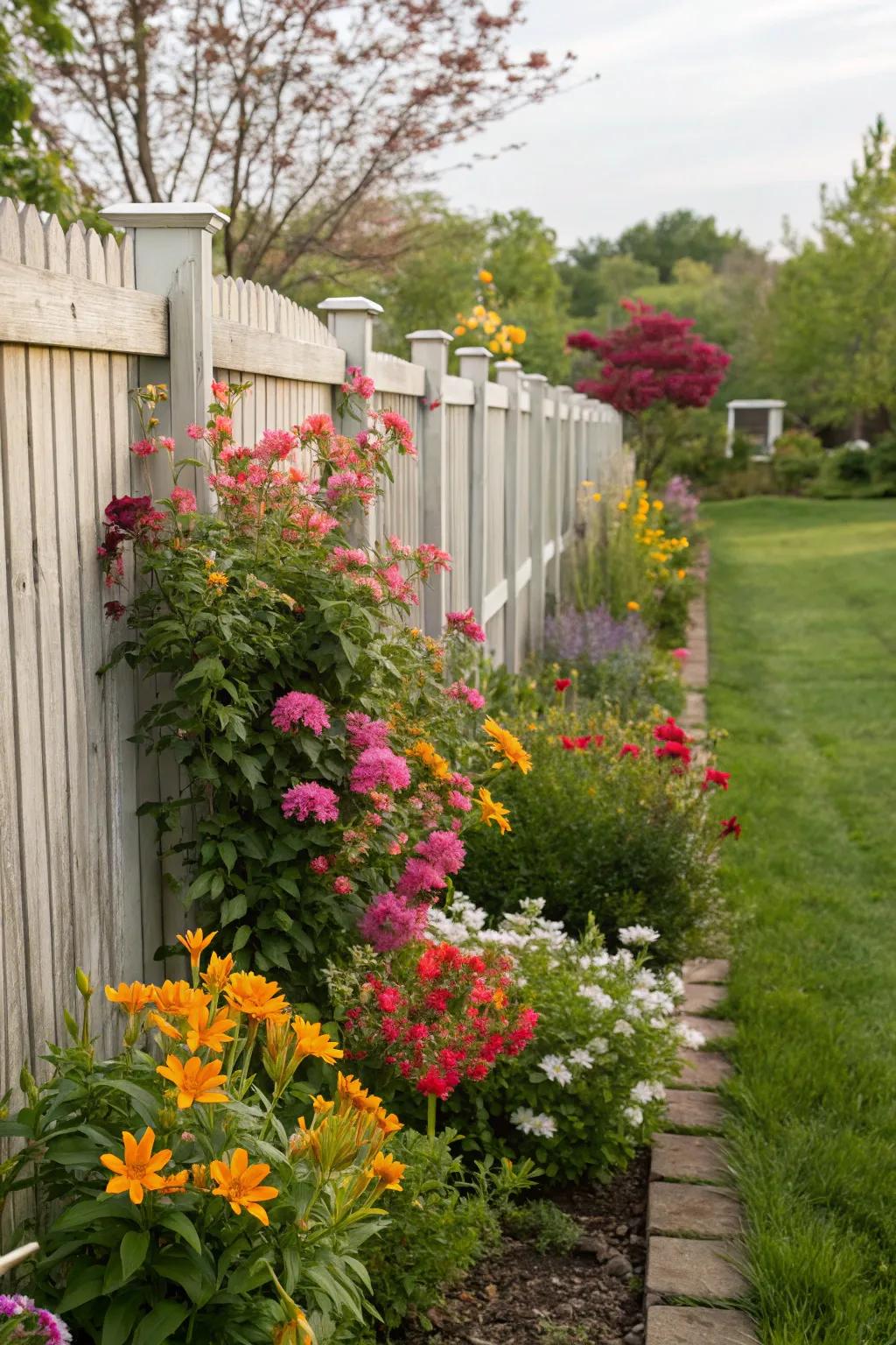 Seasonal blossoms ensure year-round vibrancy.