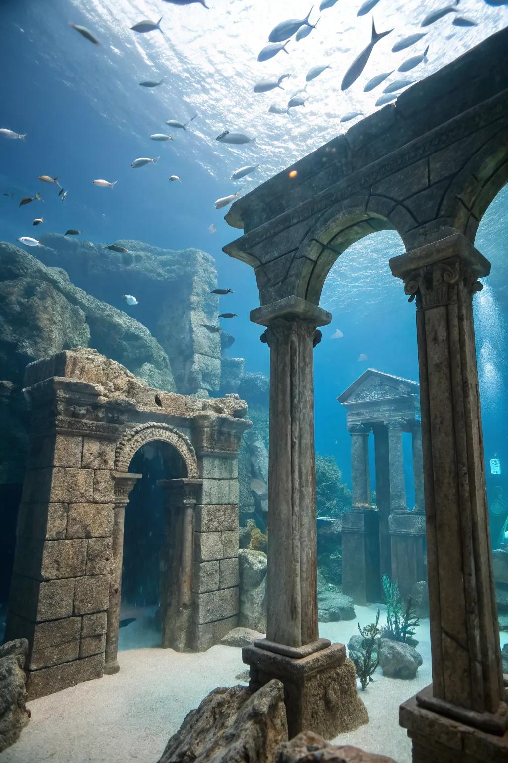 Ancient remains fashion an adventurous, historical atmosphere.