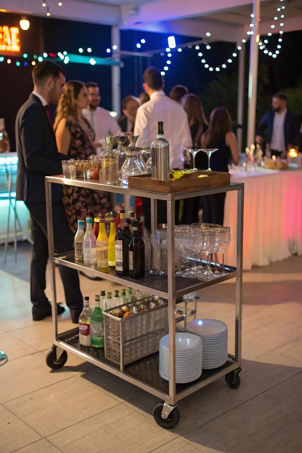A movable celebration on wheels for effortless entertainment.