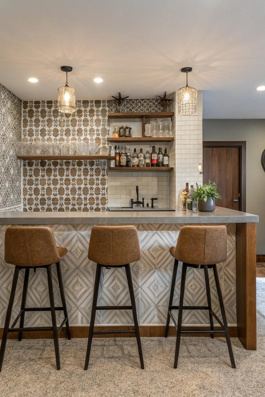 Formed pieces inject an up-to-date look and visual appeal into your bar.