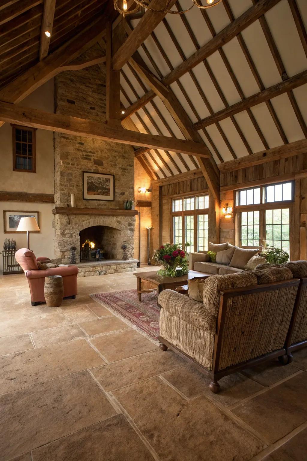 Soil floors offer natural insulation and warmth.