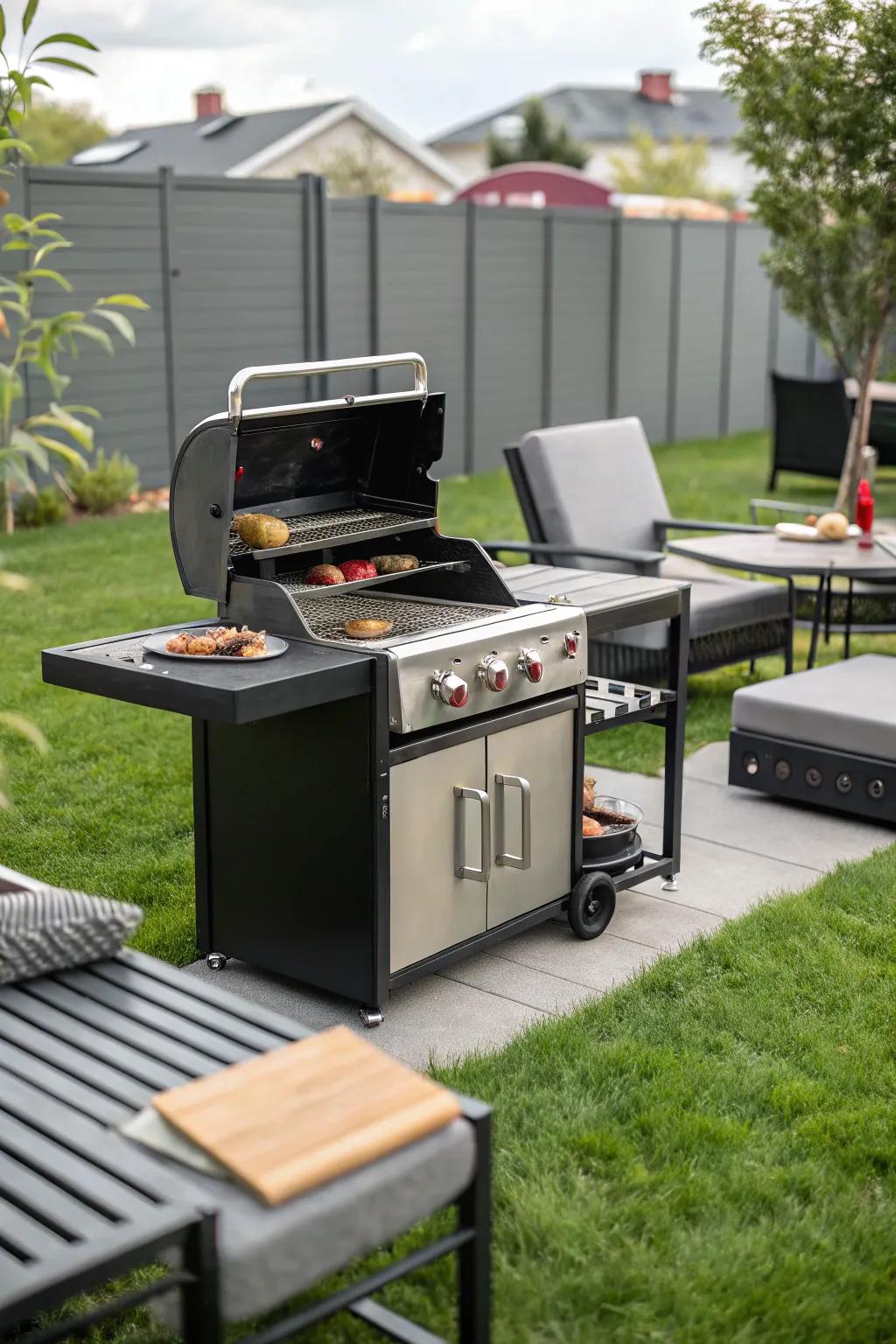Customize your outdoor cooking using a modular grill.