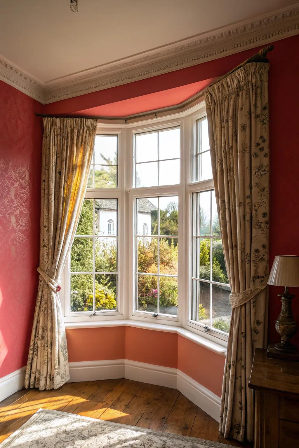 A splash of color breathes life into a space and highlights your bay window.
