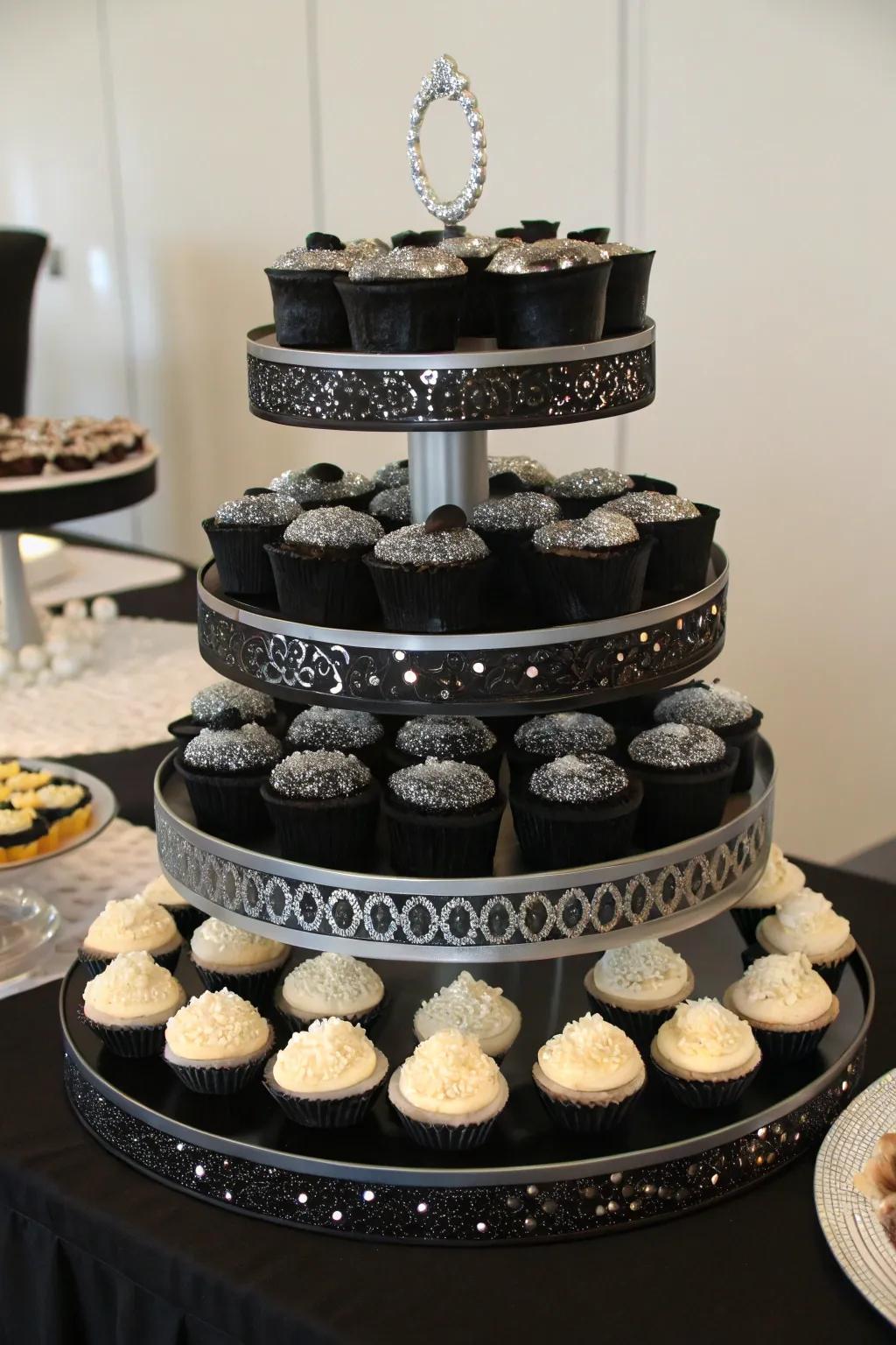 An artistic sweet exhibit featuring a chic color palette.