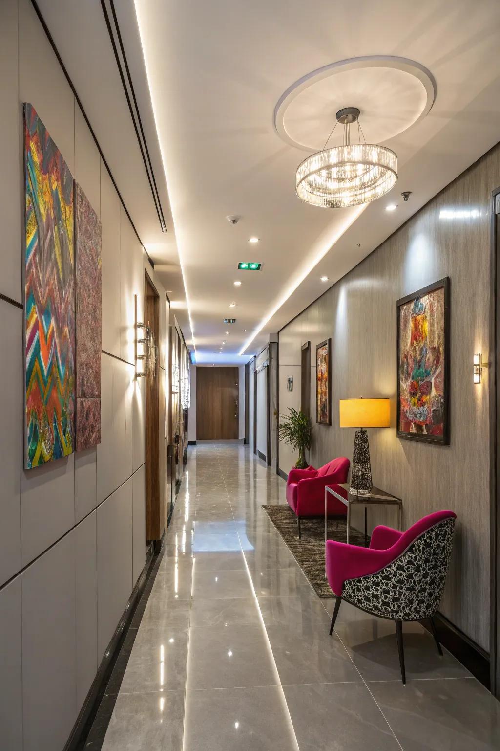 High-gloss finishes incorporate a shimmering glow to your walls.