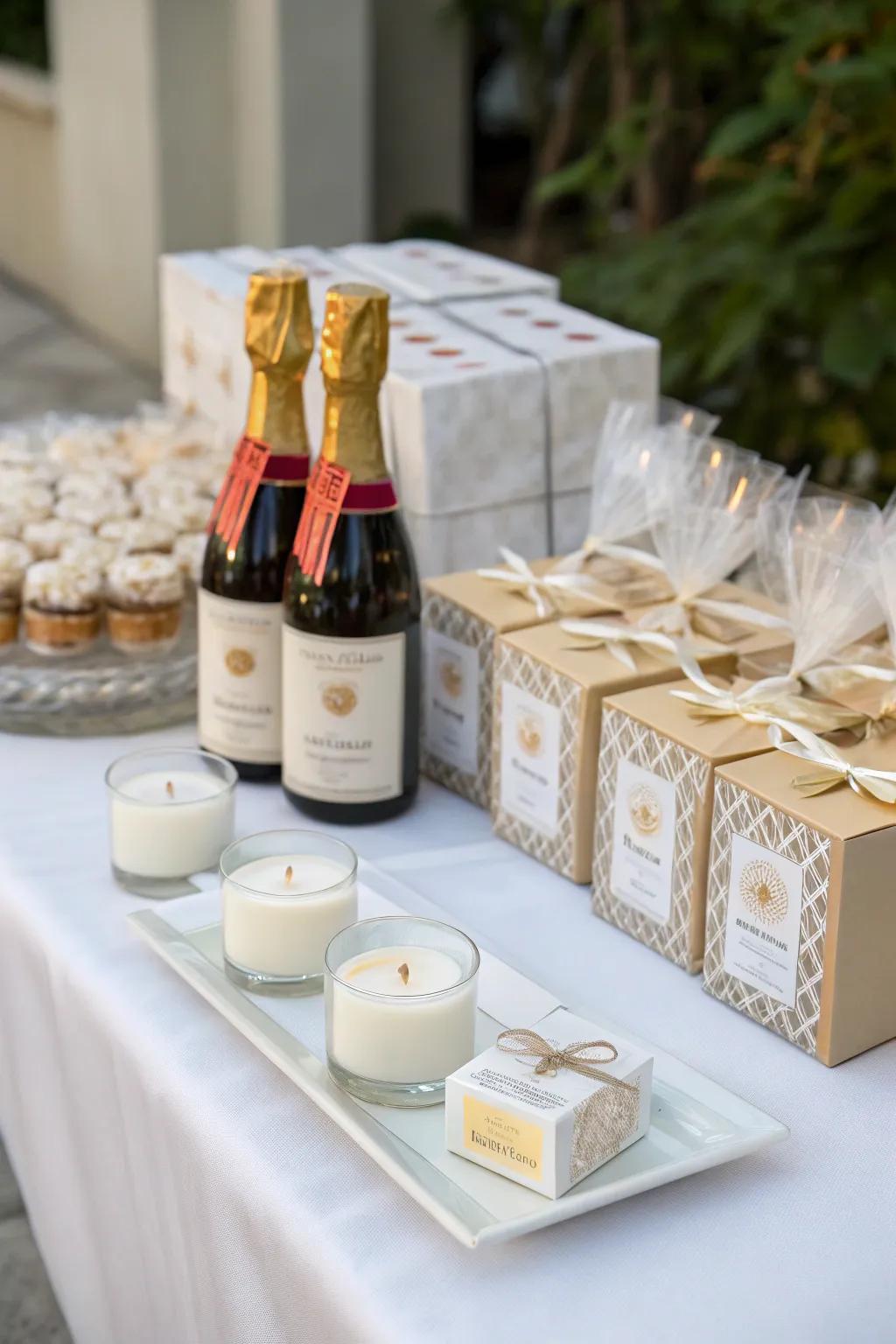 Bespoke party tokens offering a memorable takeaway for guests.