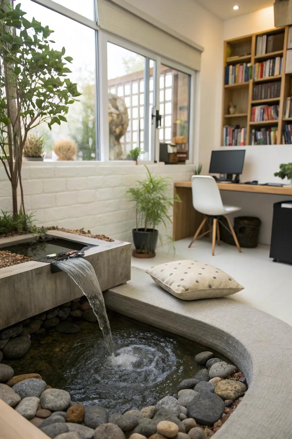 A Zen nook presents tranquility and focus in your office.