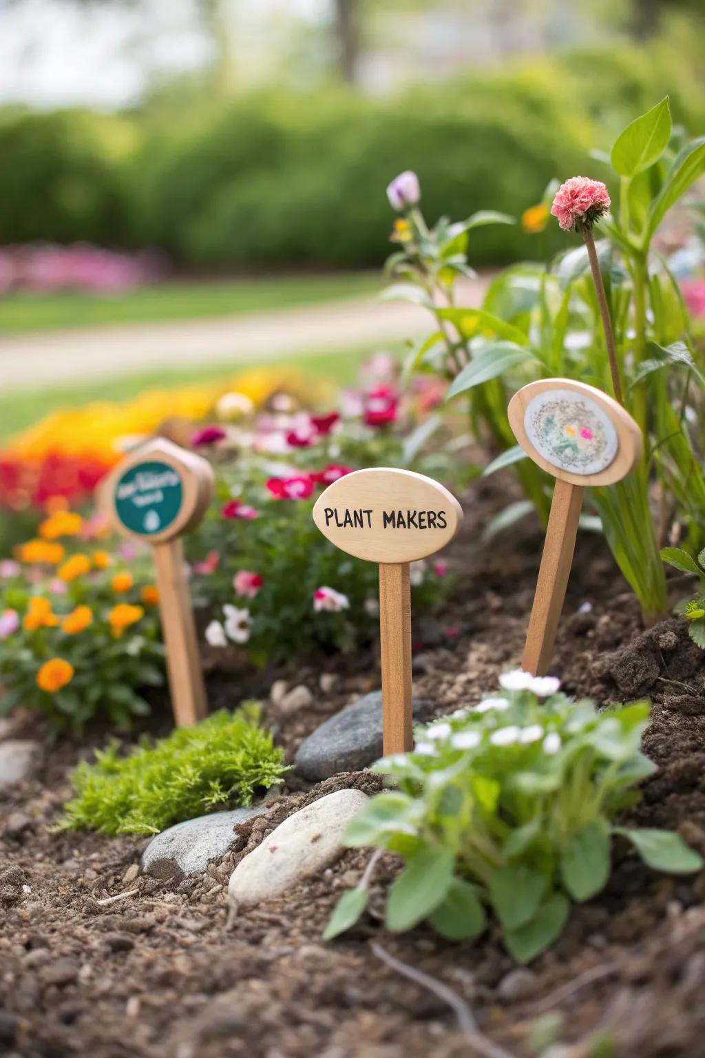Bespoke plant markers introduce charm and organization to any garden.