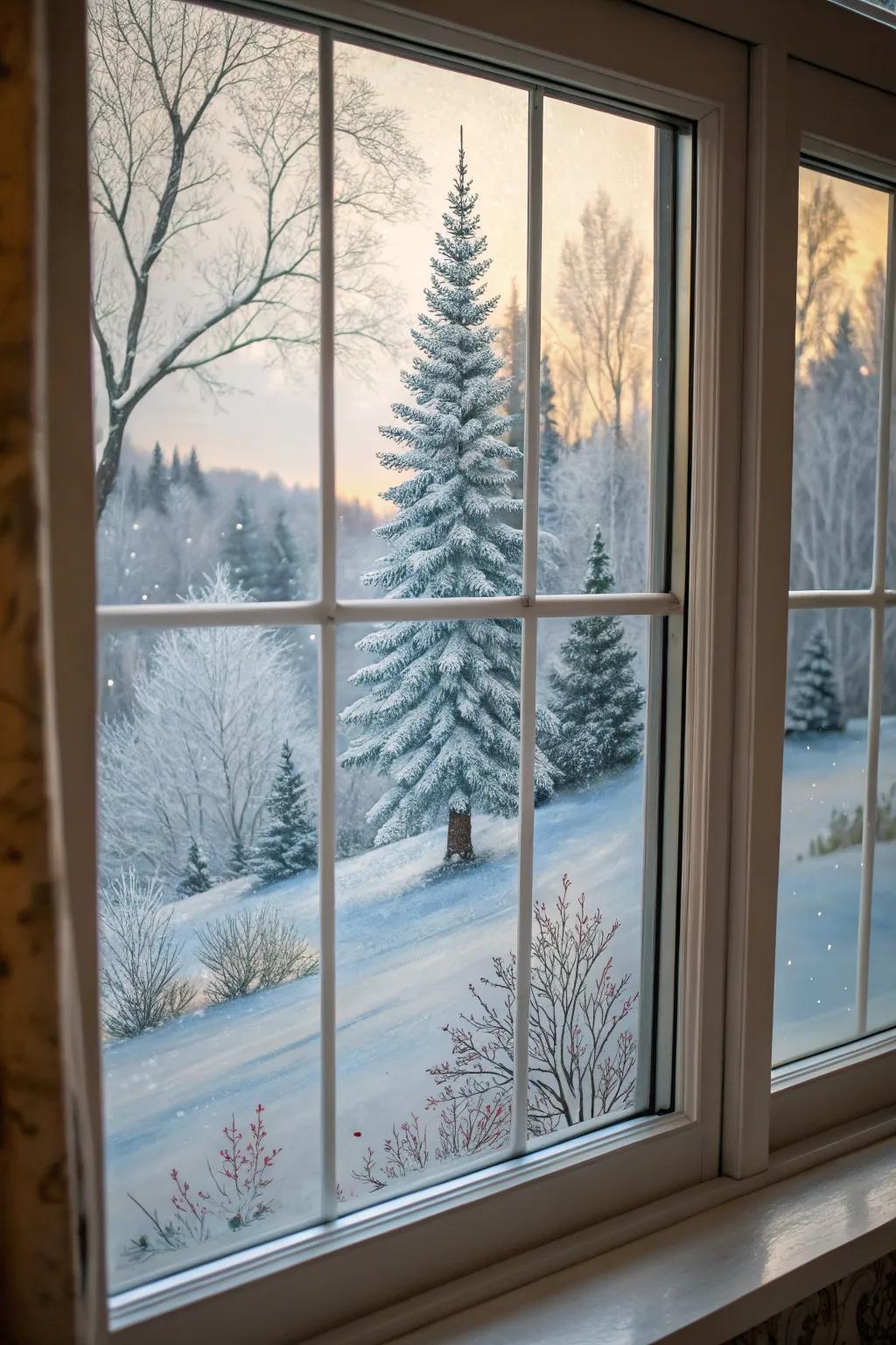 A serene wintry dreamland inviting tranquil contemplation