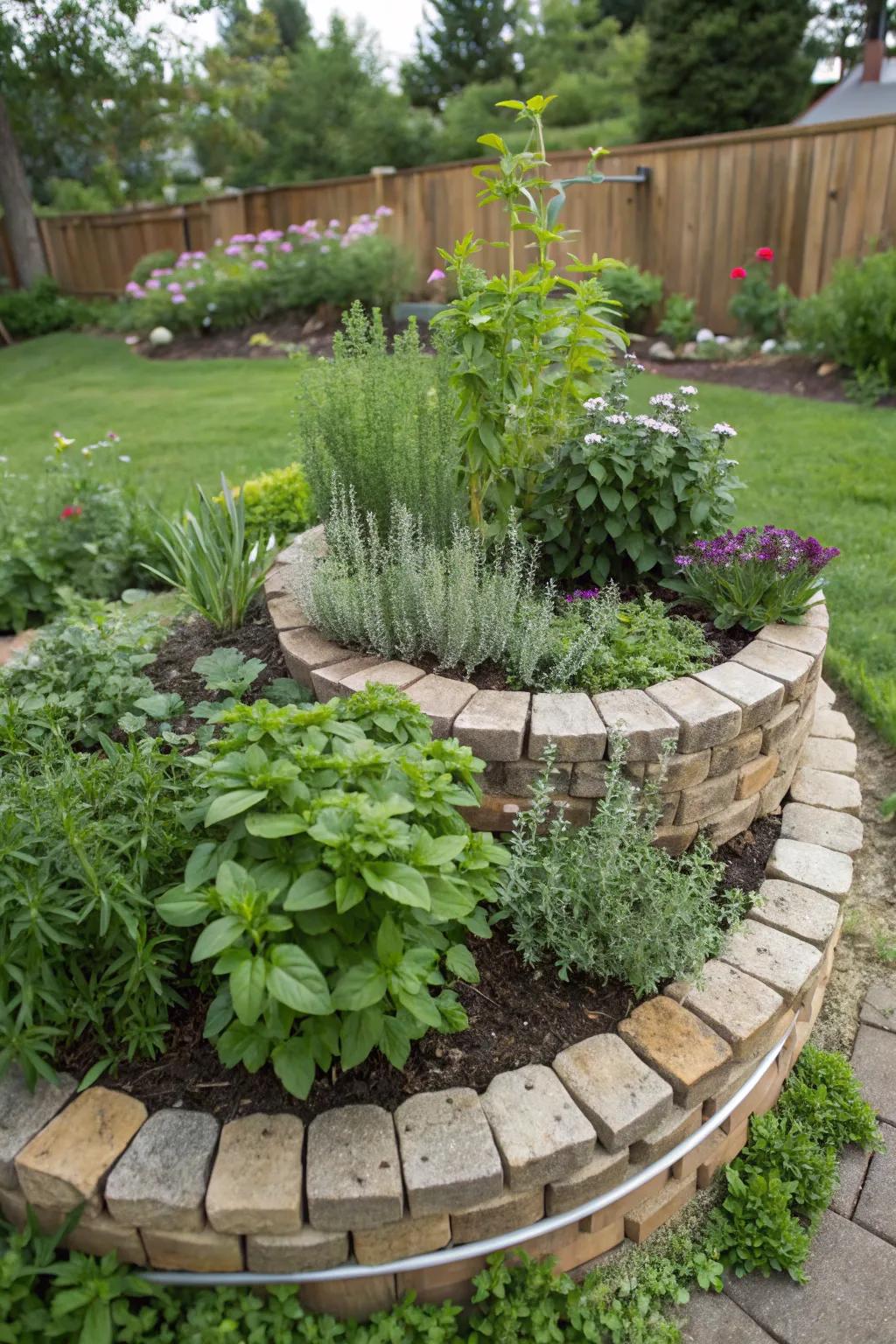 A spiral combines function and looks.