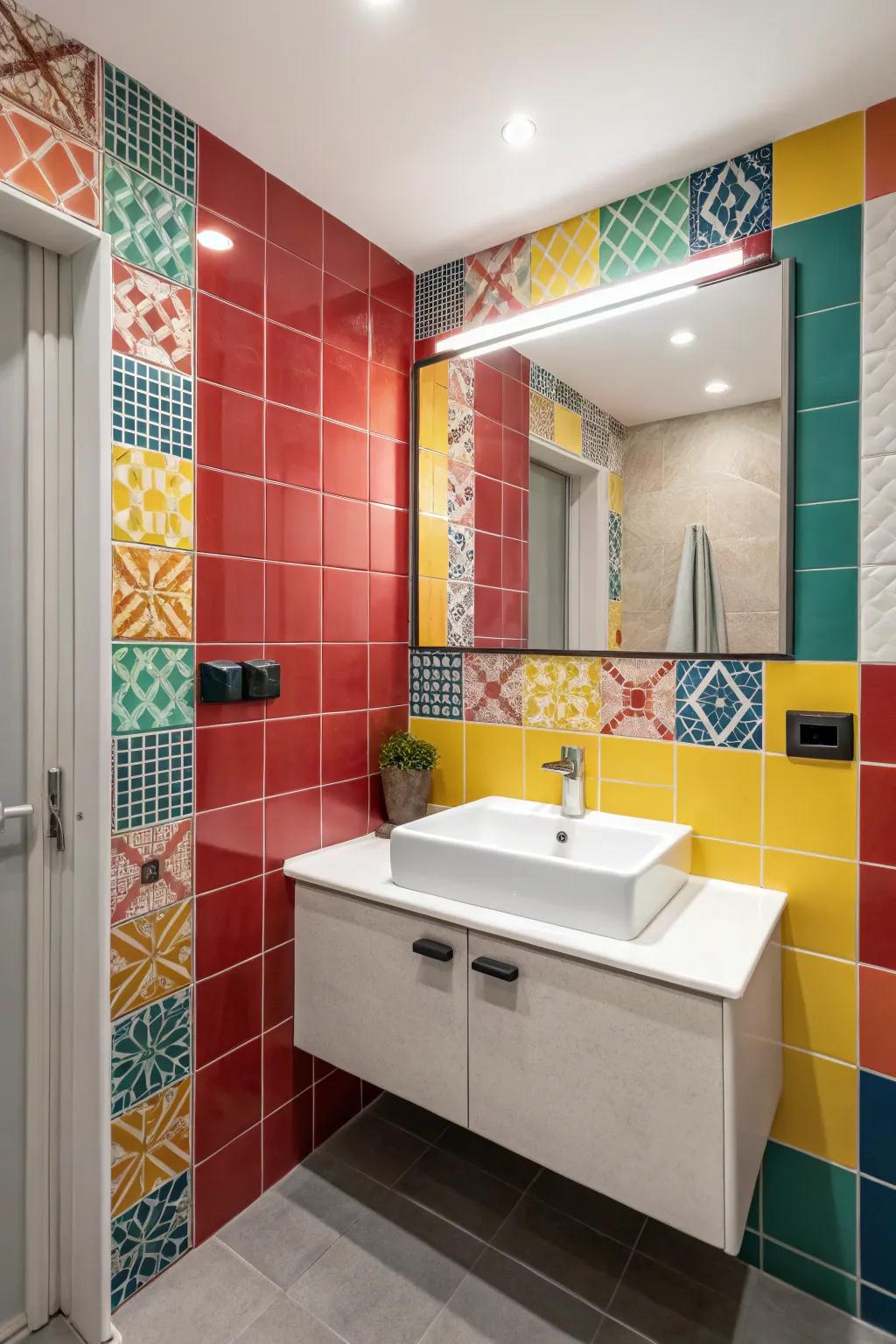 A bold feature wall enriches drama and serves as a focal detail.