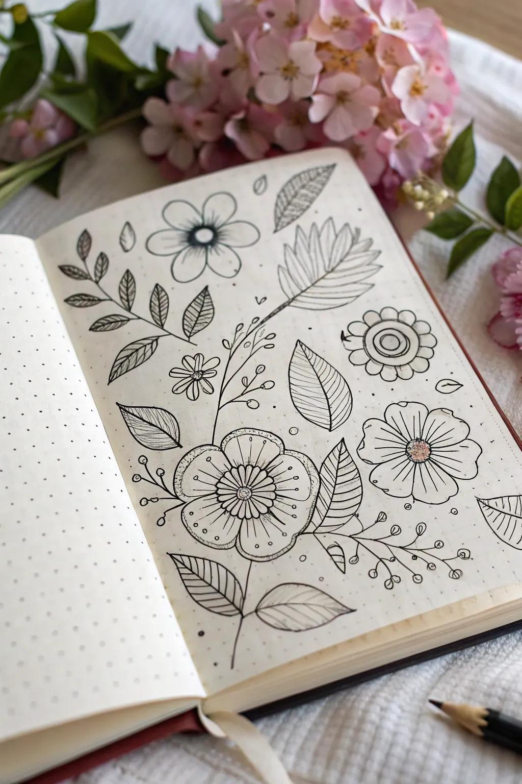 Layered blooms add dimension and depth to your art.