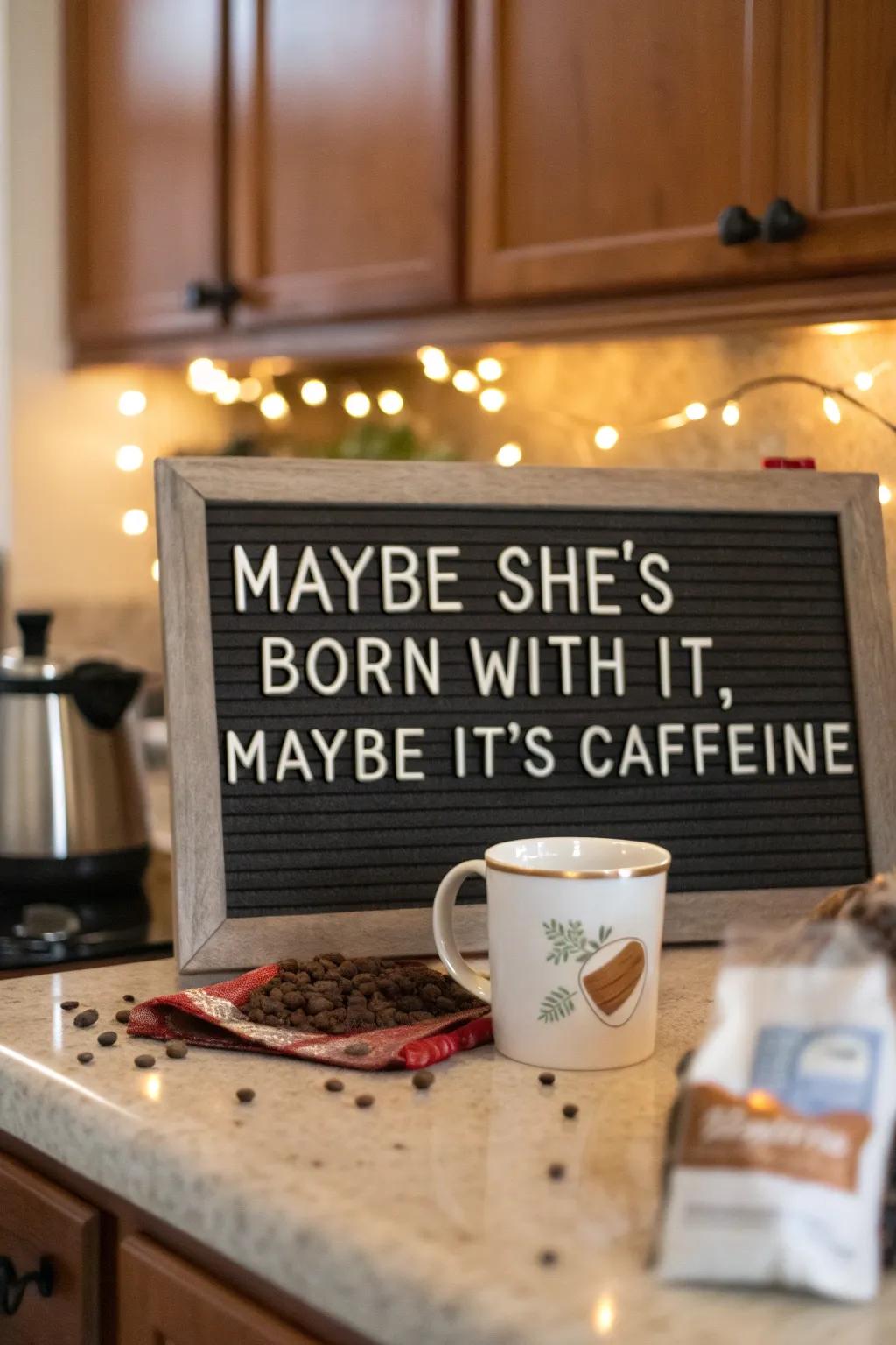 A humorous nod to life's essentials.