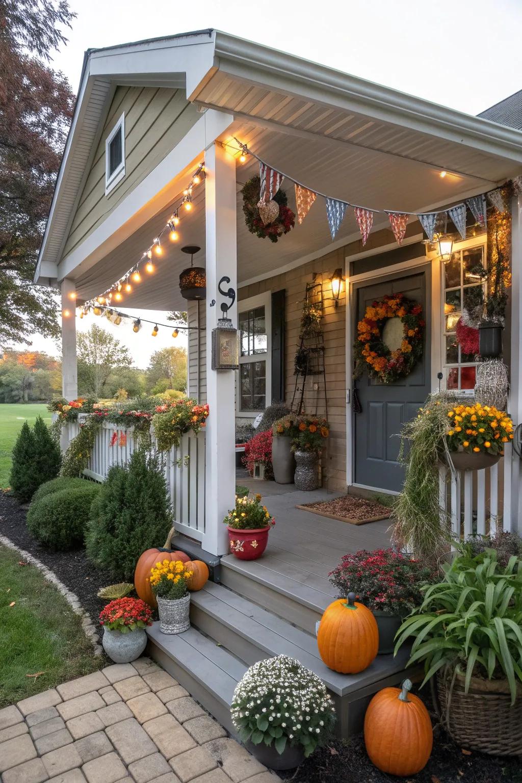 Seasonal design keeps the veranda lively and engaging.