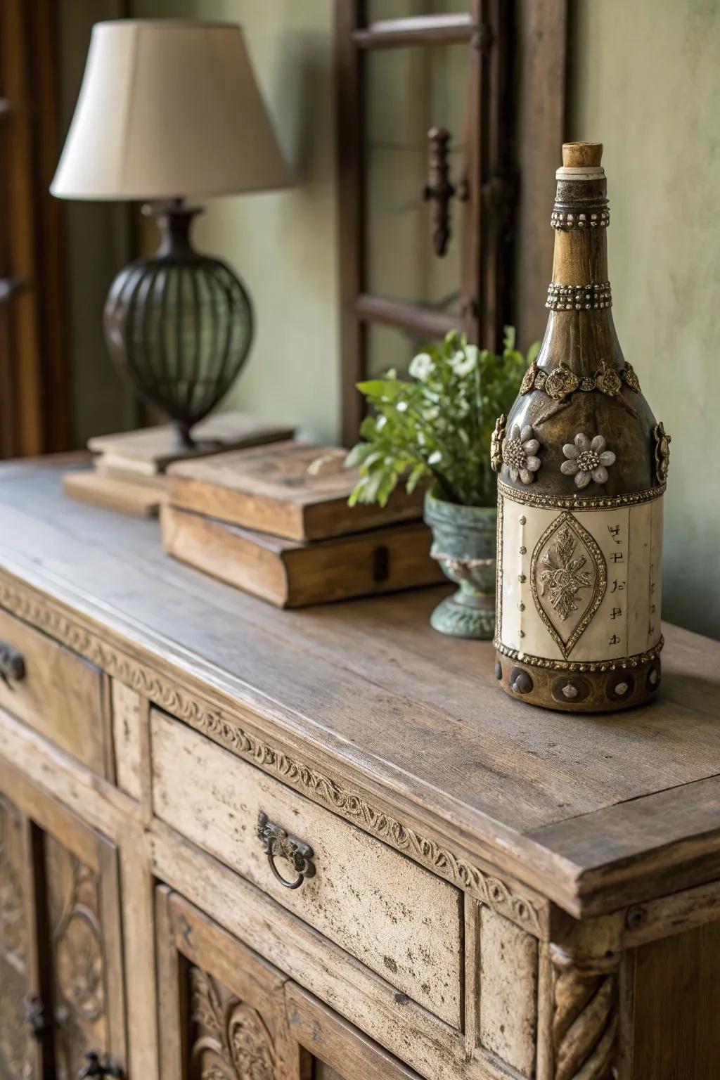 Vintage-inspired bottles adding timeless allure.
