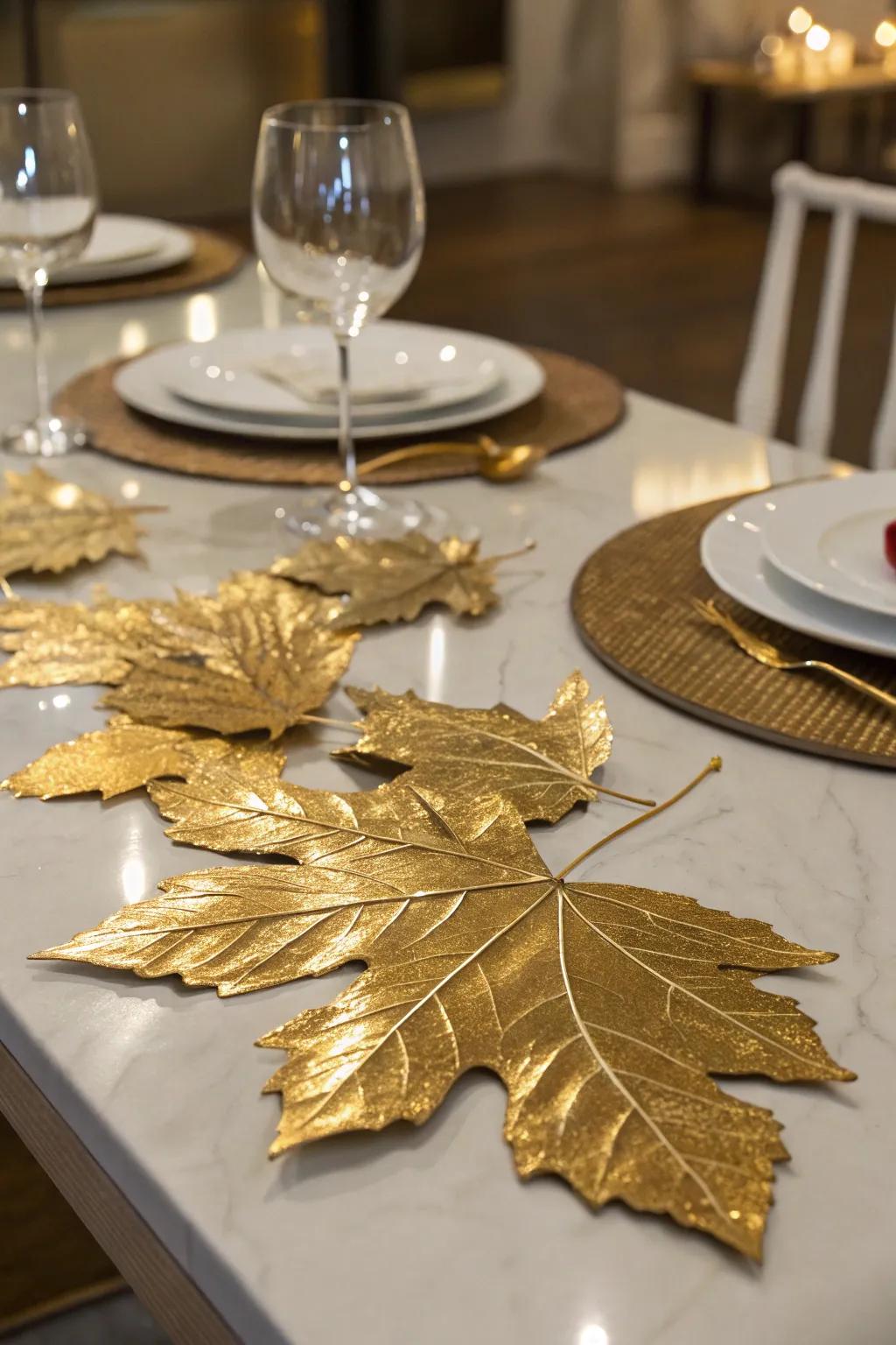 Whimsical gilded-plated foliage cultivating a magical vibe.
