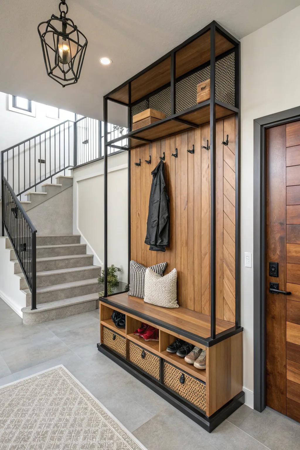 Create interest by using an eclectic materials mix.