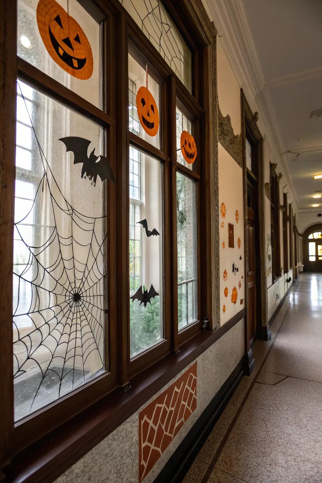 Embellish windows for a haunting view.
