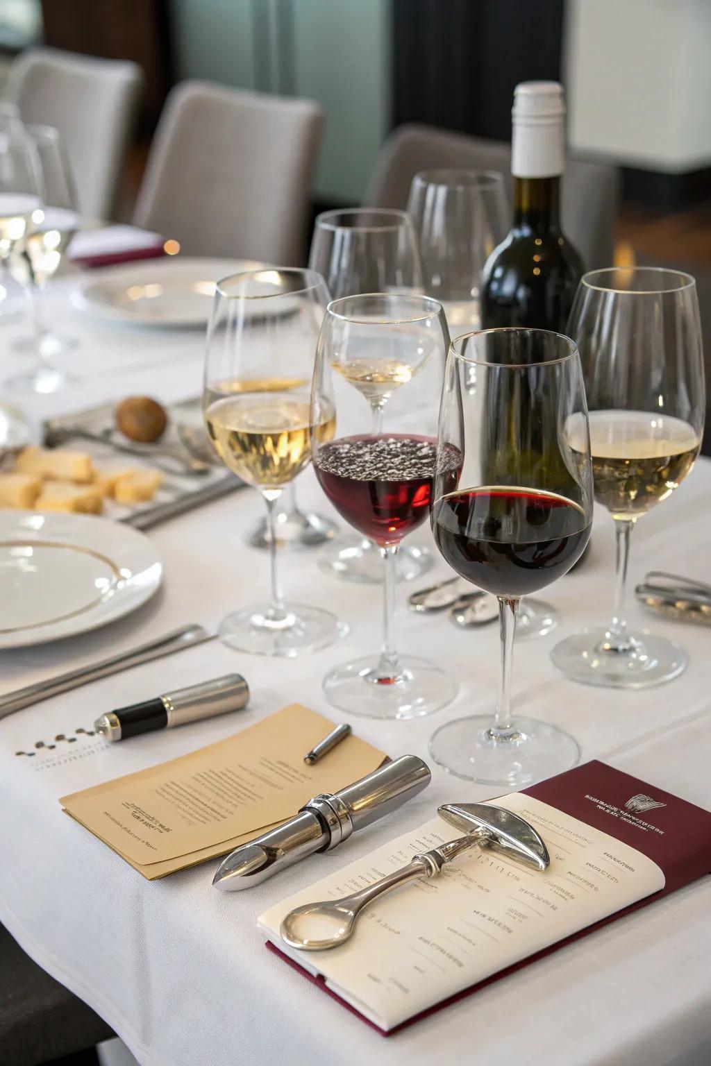 An elegant drinks exploration setup for a sophisticated housewarming