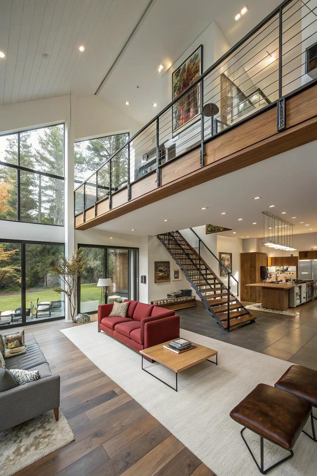 Enhance space and circulation by levitating furnishings away from partitions.