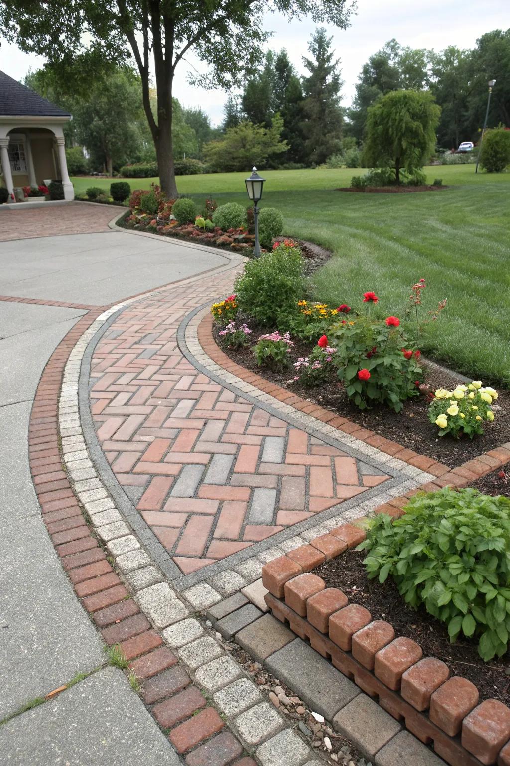 Imaginative borders define spaces with flair.