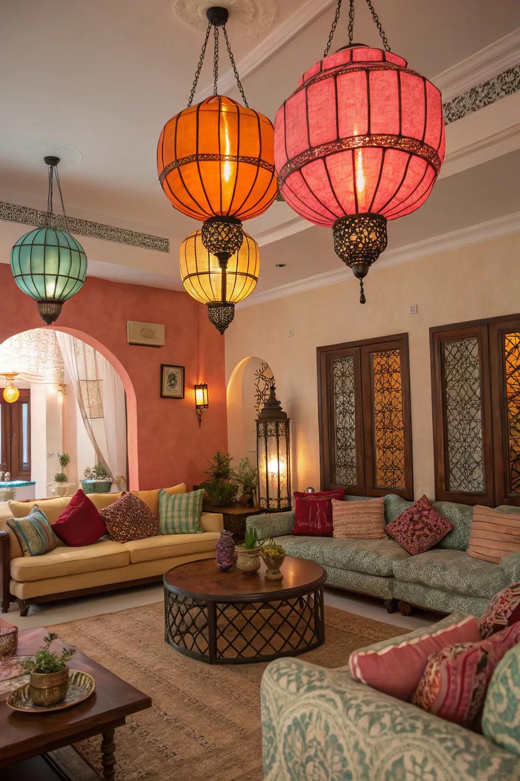 Bright and lively lights can enhance any area.
