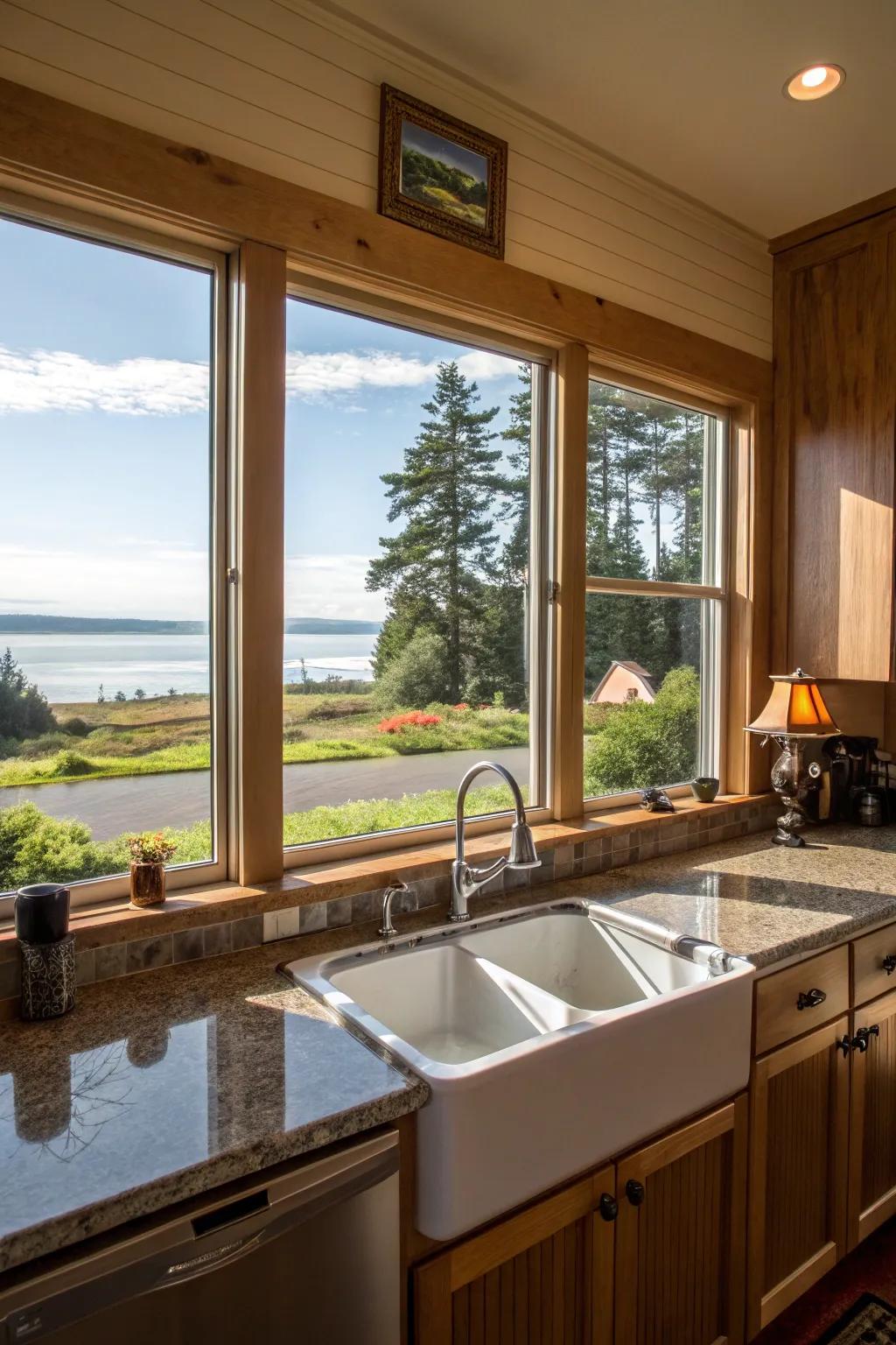 Sophisticated simplicity through vista windows.