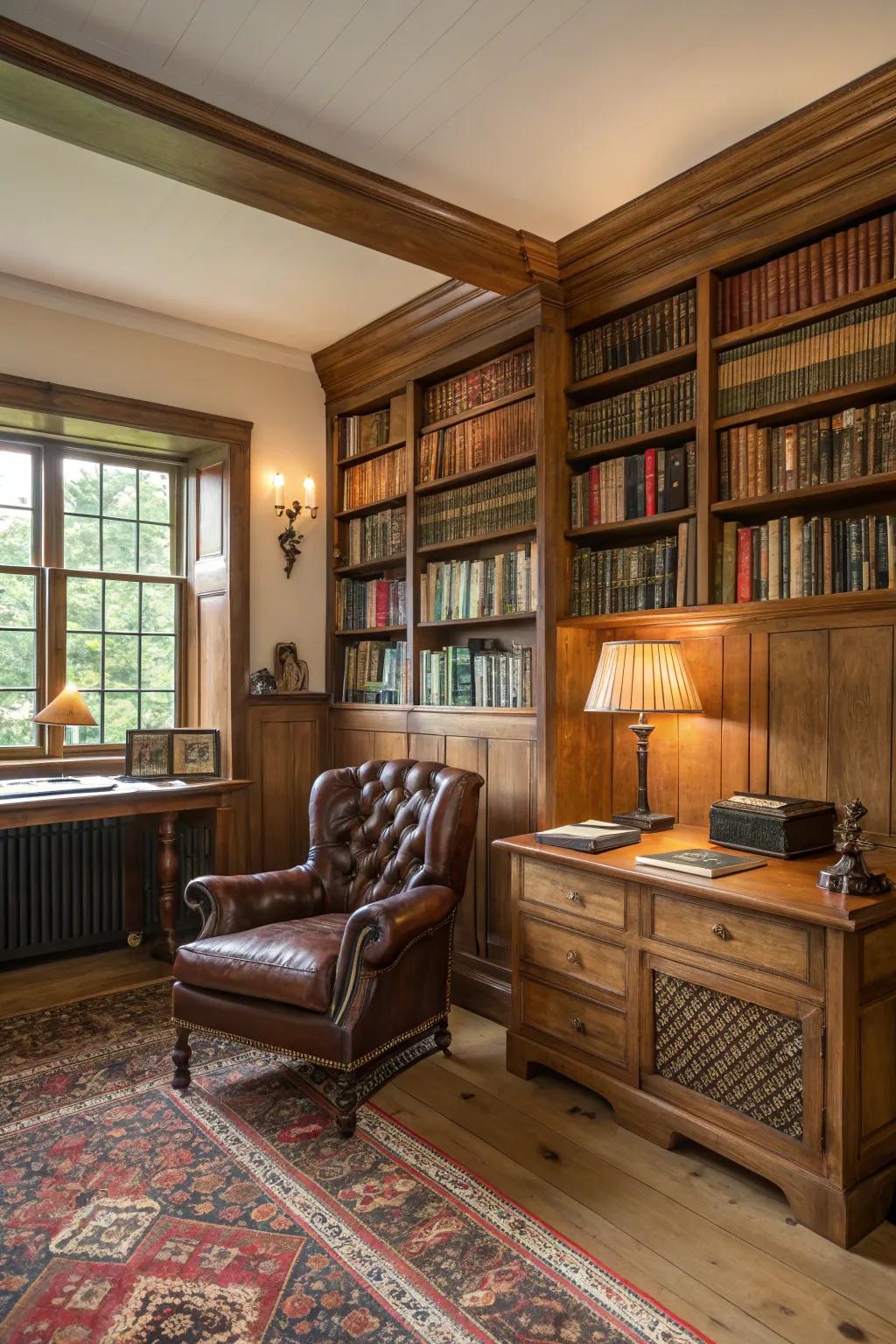 Vintage finds add charm and character to your library.